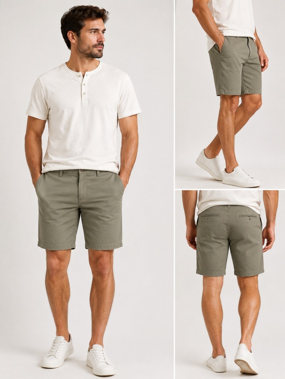 Bluffworks Men's Olive Green Casual Stretch Shorts